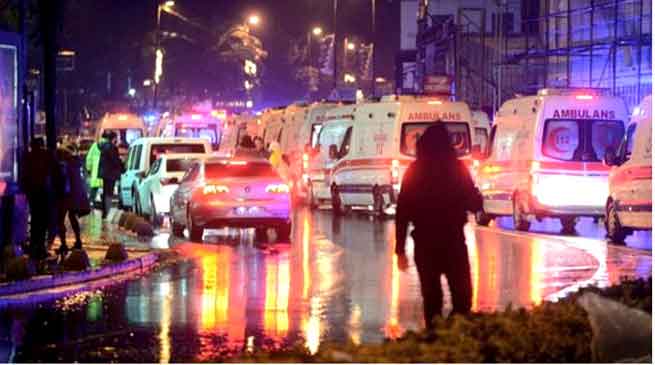 तुर्की- इस्तांबुल के नाईट क्लब में आतंकी हमला, 35 के मौत