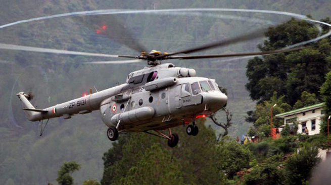 वायु सेना के लापता हेलिकॉप्टर का मलबा बरामद
